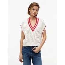 Tommy Hilfiger Pullunder mit Zopfmuster Weiß S