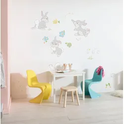 Wandtattoo KOMAR "Thumper Growing Carrots - Größe 50 x 70 cm", bunt, Disney-Blumen-Wald, Folie, Wandtattoos, selbstklebend, Wandsticker, Kinderzimmer