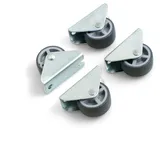 Design61 4x Kastenbockrolle Bettkastenrolle Möbelrolle Möbelrollen 30x14 mm mit weicher Lauffläche