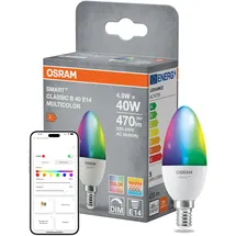 Osram SMART+ Matter Leuchtmittel E14 Classic 4,9W matt RGBW