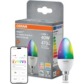Osram SMART+ Matter Leuchtmittel E14 Classic 4,9W matt RGBW