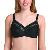 Anita Safina Komfort-BH, Spitzenbesatz, Zierschleife, für Damen, 001 SCHWARZ, 80B