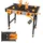 Lemodo Werkbank Holz/Stahl/MDF schwarz 454 kg Tragkraft klappbar