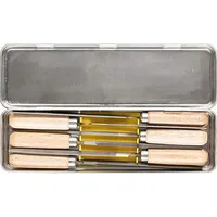 Pferd Schlüsselfeilen-Set mit Holzheft 6-tlg. 100mm Hieb 2 für