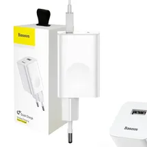 Baseus Charging Quick Charger USB 3.0 - White