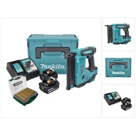 Makita DBN 500 RTJ Akku Stauchkopfnagler 18 V 15-50 mm + 2x Akku 5,0 Ah + Ladegerät + Makpac + J-Box