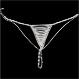Körperkette Hohl Strass BH und Tangong Höschen für Frauen Charme Bikinis Kristall Körper Kette Kette Unterwäsche Schmuck Geschenk Für Frauen und Mädchen