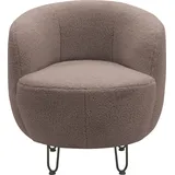 INOSIGN Sessel INOSIGN "Anjuli Lieferzeit nur 2 Wochen", rosa (altrosa), B:72cm H:72cm T:76cm, 100% Polyester, Sessel, Runde Form, perfektes Einzelstück, Flausch oder Feinstruktur