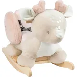 Nattou Schaukeltier, Hirschkuh, Inkl. Sicherheitsgurt, Fröhliches Hin- und Herschaukeln, 100% Polyester, FanFan, Beige