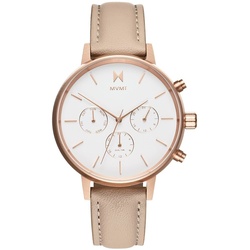 MVMT - NOVA - LUNA - roségold - weiß - beige / 38 MM