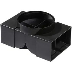 PKM Universal-Abluftweiche, Kunststoff, schwarz