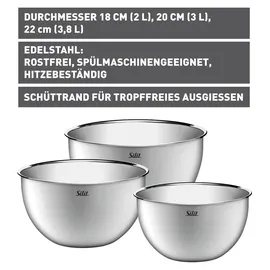 Silit Küchenschüssel-Set Silber 3-tlg.