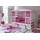 90 x 200 cm inkl. 5 Bettschubkästen Maria Kiefer massiv weiß horse-pink