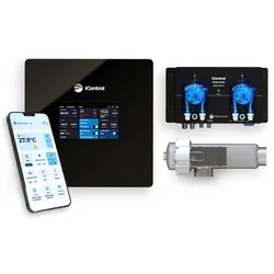 All-In-One Pool-Steuerung iControl mit Touchdisplay und integrierter Salzwasserelektrolyse