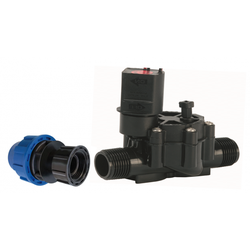 Magnetventil 100-DV-MM 24VAC Rain-Bird + 1 Stück PE-Verschraubung 25 / 32 mm x 1"IG Überwurf (DV 1" 24V Magnetventil + PE-Kupplung mit Überwurf 1" IG (Einseitig): 100-DV Ventil + PE-Kupplung 25 mm x 1" IG Überwurf   )
