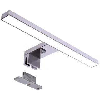Maxkomfort LED Spiegelleuchte Bad 30cm Eckig Chrom – 5W Neutralweiß 4000K – IP44 Aufbauleuchte 230V – Badbeleuchtung & Schminklicht für Spiegelschrank & Wand