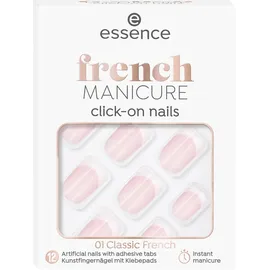 Essence french MANICURE click-on nails, Künstliche Fingernägel, Nr. 01, Classic French