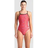 Arena Badeanzug Damen Schwarz/Rot 32