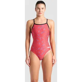 Arena Badeanzug Damen Schwarz/Rot 32