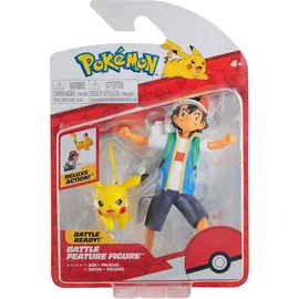 Jazwares Pokémon - Battle Feature Figure Ash & Pikachu (PKW2473)