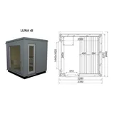InfraWorld Fasssauna Infraworld Luna 1 Außensauna mit HPL-Platten Anthrazit versch.