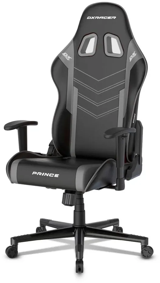 DXRacer Gamingstuhl Prince Dx-Racer Lederoptik Schwarz, Grau Schwarz /