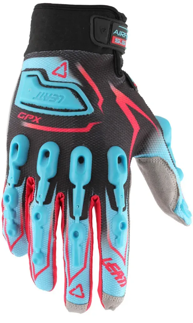Leatt GPX 5.5 Windblock Handschuhe, schwarz-rot-blau, Größe XS für Männer