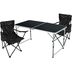 3-teiliges Campingmöbel Set Tisch + 2 Campingstühle + Tasche Outdoor