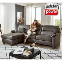ed-lifestyle Ecksofa Chenille 2-Sitzer Braun