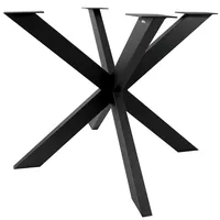 Holz4home Hora Spider Round Tischgestell Mittelfuß Metall Schwarz