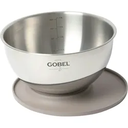 Gobel - Schüssel mit rundem Boden „Cul de poule“ Gobel, Edelstahl, mit Kunststoffdeckel/-boden Ø 24 cm - GL20P003