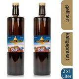 2 x Lausitzer Leinöl (kaltgepresstes Leinöl), 2 x 1 Liter