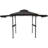 nsas solutions pte. ltd. Grillpavillon 3 x 3 m inkl. Ablageflächen Schwarz