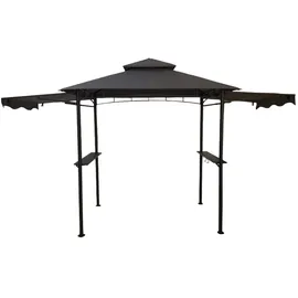 nsas solutions pte. ltd. Grillpavillon 3 x 3 m inkl. Ablageflächen Schwarz