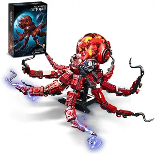 GXJTYYBS Mechanical Oktopus Klemmbausteine Bausteinen.Oktopus STEM Perfekte Ozean-Moc Octopus Animal Deko für Zuhause/Büro. Geschenk für Kinder und Erwachsene ab 8-16 882PCS
