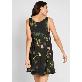bonprix Strandkleid A-Linie Schwarz/Grün 36/38