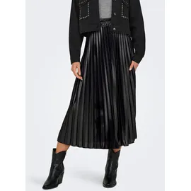 Only Plisseerock Damen Schwarz 36
