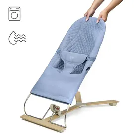 Kinderkraft MIMI NORDIC BREEZE Babywippe, Spielbügel mit 2 Spielzeuge, verstellbare Rückenlehne, Weiches Material, Minimalistische Skandinavisches Design, Zusammenklappbar, Blue