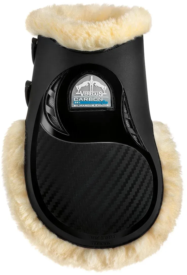 VEREDUS Streichkappen Carbon Gel Vento Save the Sheep, für die Hinterbeine black L