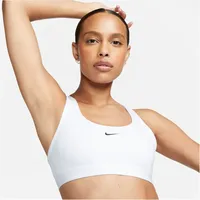 Nike Swoosh Light Support Sport-BH Damen - white/black XS