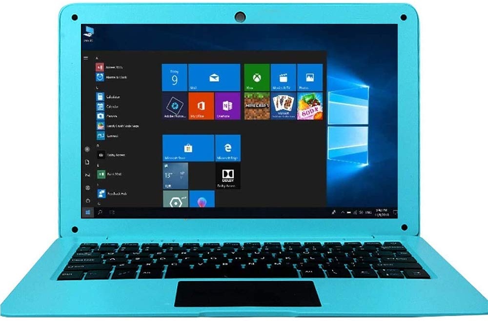 iStyle DreamBook Laptop 10,1 Zoll Windows 10 PC Mini Computer 64 GB Ultra Slim Netbook Notebook Französische Tastatur Tasche für Laptop + Maus + Mauspad + Kopfhörer
