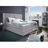 Collection AB Boxspringbett »Copenhagen« inklusive Bettkasten, Topper, wahlweise mit LED-Beleuchtung, grau