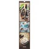 alpha edition / teneues calendars & stationery gmbh & co. kg Küchenplaner Kaffee 2026 - Streifen-Kalender 11,3x49x5 cm - Kaffeekalender - mit leckeren Rezepten - Wandplaner - Küchenkalender - Alpha Edition