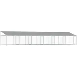 vidaXL Hundezwinger mit Dach und Türen 12 x 2 x 2 m Stahl Grau