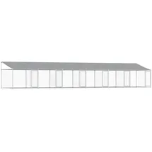 vidaXL Hundezwinger mit Dach und Türen 12 x 2 x 2 m Stahl Grau
