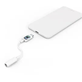 Hama Aux-Adapter USB-C – 3,5-mm-Klinke-Buchse, Weiß