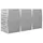 vidaXL Mülltonnenbox für 3 Tonnen 207 x 77,5 x 115 cm grau 149560