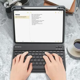Fintie Tastatur Hülle für iPad Air 11 Zoll M3/M2 (2025/2024), iPad Air 5/4 Generation 10,9" (2022/2020) Dunkelgrau