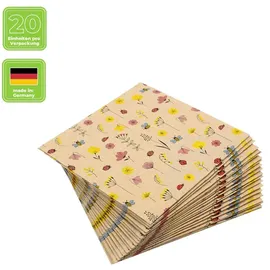 Home fashion Recyclingservietten „Ladybugs and Bees“, 33x33 cm, 2-lagig, Home Fashion®, 20 Stück