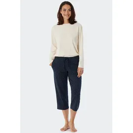 SCHIESSER Mix + Relax Schlafhose Gepunktet Blau 36